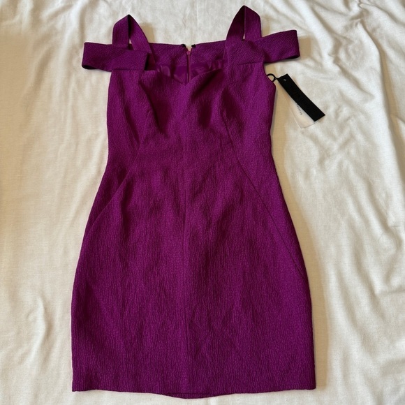 NEW Black Halo 8 Plum Purple Mini Dress ~ Cocktail Party Dance - Picture 1 of 8